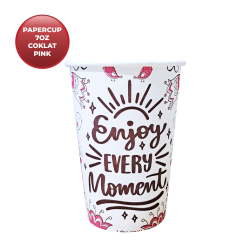 PAPERCUP 7 OZ COKLAT PINK